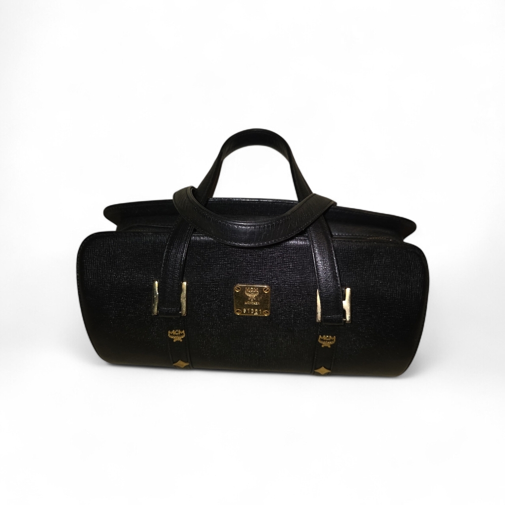 MCM Black Leather Shoulder Bag - Picture 3 of 10